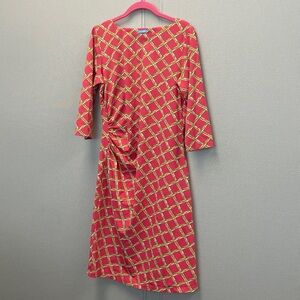 J. McLaughlin Dress Medium
Bright Pink Bamboo Lattice Print
Like New!